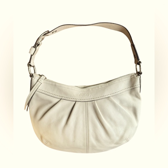 Coach Handbags - Coach Soho Pleated Leather Cream Hobo Bag